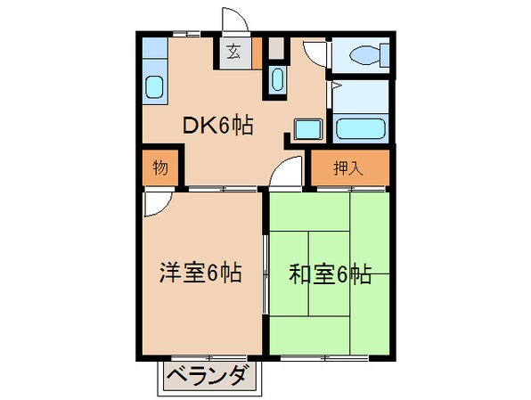 コーポしらさぎⅡの物件間取画像